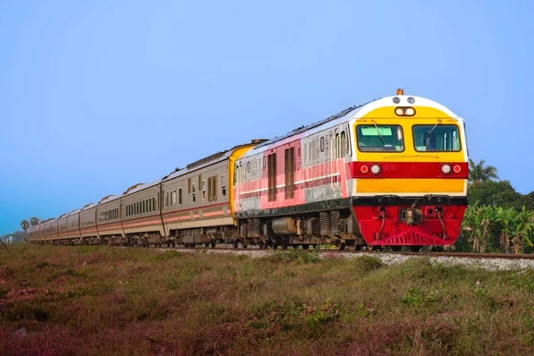 Passenger Train Diesel Locomotive Railway — Stockfoto