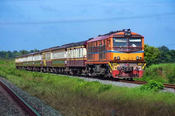 Passenger Train Diesel Locomotive Railway — Stockfoto