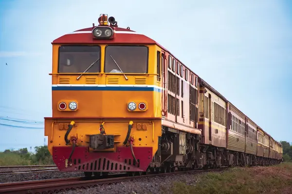 Passenger Train Diesel Locomotive Railway — Stock Fotó