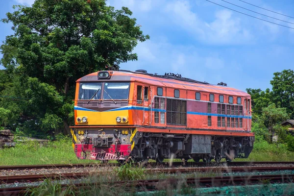 Locomotive Diesel Sur Chemin Fer — Photo