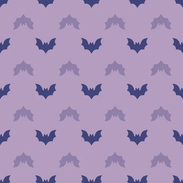 Vector with Rows of Cute and Purple Halloween Bats seamless pattern in purple colors. Perfect for fabric, scrapbooking, wallpaper projects