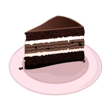 Bir dilim çikolatalı pasta..