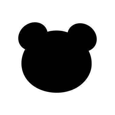 Hayvan ağızlığının siyah silueti. İzole edilmiş arka plana yönel. Vektör illüstrasyonu.