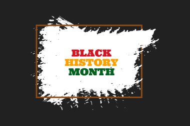 Siyahların Tarihi Ayı. Pankart. Vektör illüstrasyonu.