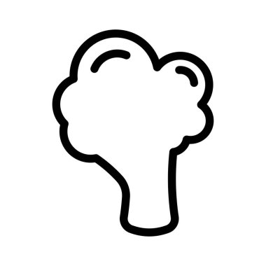 Sebze. İzole edilmiş arkaplanda brokoli doğrusal simgesi. Düzenlenebilir taslak. Vektör grafikleri.