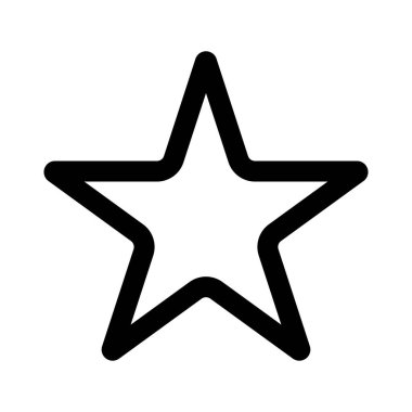 Doğrusal biçimdeki yıldız simgesi. Düzenlenebilir dış görünüş. Vektör illüstrasyonu.