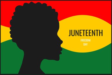 Haziran Özgürlük Günü 'nün şenlikli posteri. 19 Haziran. Tatil günü. Vektör illüstrasyonu.