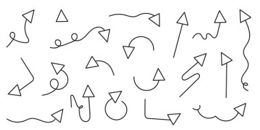 El yapımı fırça okları koleksiyonu. İzole edilmiş arkaplanda minimal set.