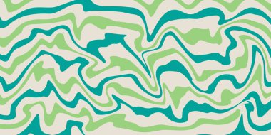 Popüler sanat tarzında psikedelik dalga arka planı. Trippy retro duvar kağıdı. Vektör tasarımı 60-70-s.