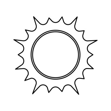 Beyaz üzerine izole edilmiş yaz tabelası. Vektör illüstrasyonu.