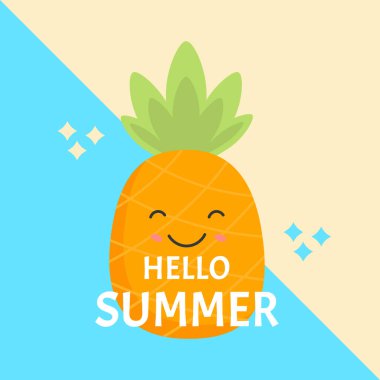 Ananaslı vektör arkaplan ve 