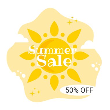 Yaz Satışı - 50 İndirim - Parlak ve Güneşli Promosyon