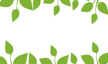 Metin için yeşil yapraklı çerçeve. Yaz tasarımı. Yeşillik sınırı. Vektör.