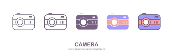 Camera Icon Vector Isolated White Background — Stock Vector