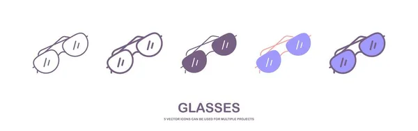Symbole Für Brillen Vektorllustration — Stockvektor