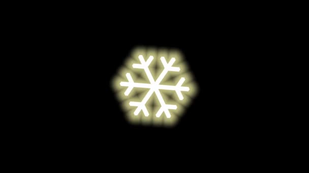 Анимация Иконы Которая Мерцает Темноте Иконка Имеет Светящийся Кристалл Привлекательным — стоковое видео