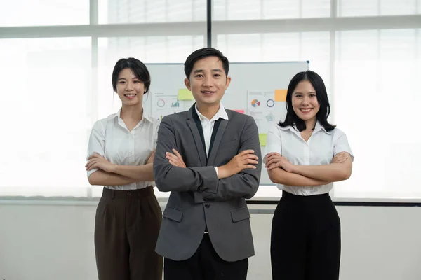 Succesful Business Team Smiling Teamwork Corporate Office Colleague — Stock Photo, Image