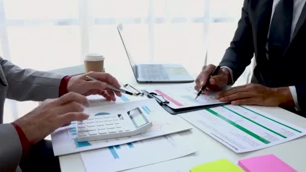 取締役会室 ブレインストーミング ディスカッション ビジネス戦略の分析と計画 — ストック動画