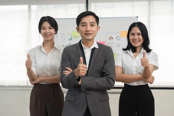 Succesful Business Team Smiling Teamwork Corporate Office Colleague — Stock Photo, Image