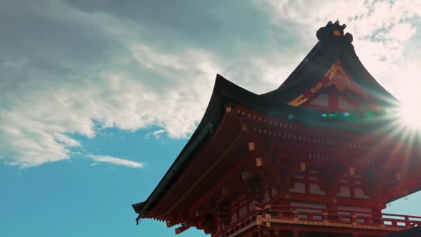Bengala Solar Santuario Fushimi Inari Taisha Kioto Japón — Vídeo de stock