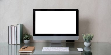 Çalışma alanı masaüstündeki masaüstü bilgisayarı gibi. Boşluğu kopyala ve boş ekran.