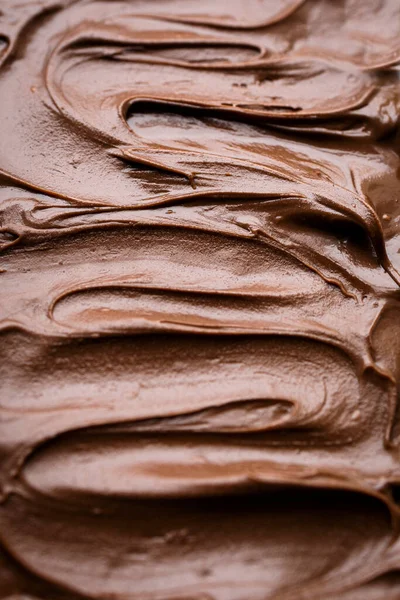 Brottoast Mit Leckerer Schokoladencreme Schokoladencreme Textur Mit Weißem Hintergrund — Stockfoto