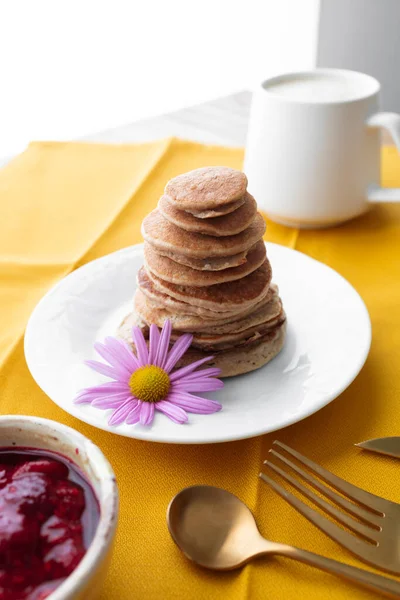 Healthy Gluten Free Oatmeal Egg Banana Pancakes Healthy Breakfast — Stock Photo, Image