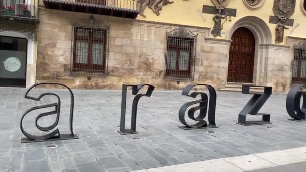 Таразона Іспанське Місто Належить Провінції Сарагоса — стокове відео