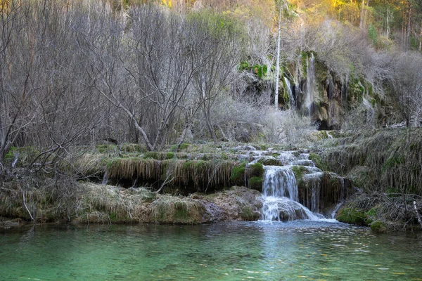 Spanya Nın Castilla Mancha Bölgesindeki Cuervo Nehrinin Kaynağı — Stok fotoğraf