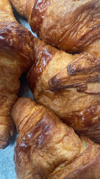 Plate of French Croissants: French Bakery Delights