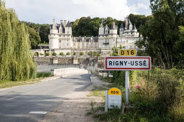Zamek Usse Lub Śpiąca Królewna Znajduje Się Dolinie Loary Francja — Zdjęcie stockowe