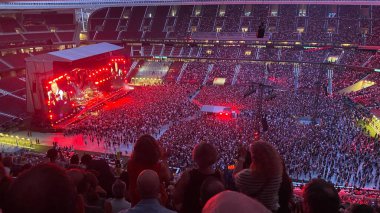 Madrid, Espaa; 17 Haziran 2024: Bruce Springsteen Madrid 'i Sallıyor: Civitas Metropolitano Stadyumu' ndaki heyecan verici konser
