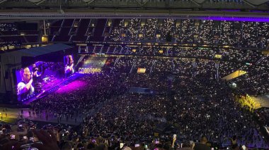 Madrid, Espaa; 17 Haziran 2024: Bruce Springsteen Madrid 'i Sallıyor: Civitas Metropolitano Stadyumu' ndaki heyecan verici konser