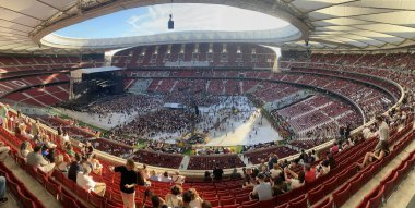 Madrid, Espaa; 17 Haziran 2024: Bruce Springsteen Madrid 'i Sallıyor: Civitas Metropolitano Stadyumu' ndaki heyecan verici konser