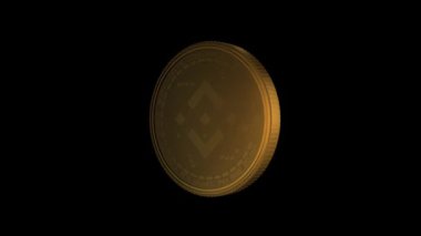 Logo Binance Şifreleme Döndürme Döngüsü Saydam Arkaplan Animasyonu, 1920x1080 boyut, Alfa Chanel, Çerçeve oranı 30fps