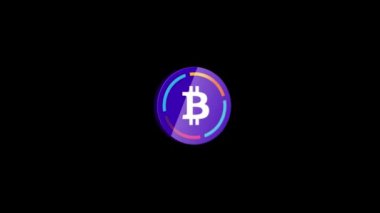 Logo ckBTC Kripto Para Birimi Şeffaf Arkaplanda Animasyon, 1920x1080 boyut, Alfa Chanel, Çerçeve oranı 30fps