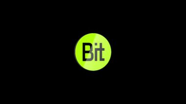 Logo Bozukluğu Kripto Para Birimi Şeffaf Arkaplanda Animasyon, 1920x1080 boyut, Alfa Chanel, Çerçeve oranı 30fps