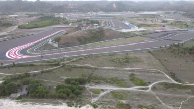 Fotage Drone Mandalika Endonezya Devresi. Bu görüntü 18-20 Eylül 2022 (15: 00) civarında çekildi. Kuta, Pujut, Merkez Lombok Regency, Batı Nusa Tenggara, Endonezya, 83573Boyut 3840x2160