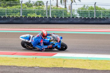 MotoGP 2022 . Alex Rins (42) . Suzuki Ecstar Takımı. Pertamina Mandalika Uluslararası Pist Endonezya 'da. (Editör Yayınları) Yakalanan: 16 Şubat 2022 Kuta, Central Lombok, Batı Nusa Tenggara, Endonezya.