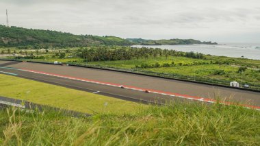 MotoGP Mandalika Uluslararası Pist Endonezya 'da sahil manzarası. (Editör Yayınları) Yakalanan: 15 Şubat 2022: Kuta, Central Lombok, Batı Nusa Tenggara, Endonezya.