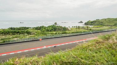 MotoGP Mandalika Uluslararası Pist Endonezya 'da sahil manzarası. (Editör Yayınları) Yakalanan: 15 Şubat 2022: Kuta, Central Lombok, Batı Nusa Tenggara, Endonezya.