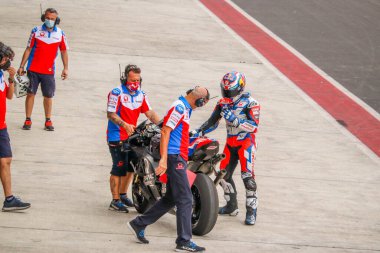 Paddock MotoGP Jorge Martin 89. Pertamina Mandalika Uluslararası Pist Endonezya 'da Pramac Yarışı Takımı. (Editör Yayınları) Yakalanan: 12 Şubat 2022 Kuta, Central Lombok, Batı Nusa Tenggara, Endonezya.