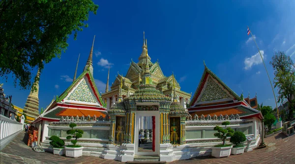 Wat Pho Templo Del Buda Reclinado Impresionante Templo Bangkok Conocido — Foto de Stock