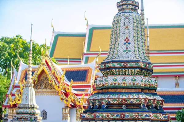 Wat Pho Templo Buda Reclinado Templo Deslumbrante Banguecoque Conhecido Por — Fotografia de Stock