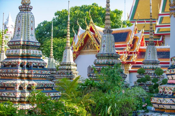 Wat Pho Templo Buda Reclinado Templo Deslumbrante Banguecoque Conhecido Por — Fotografia de Stock
