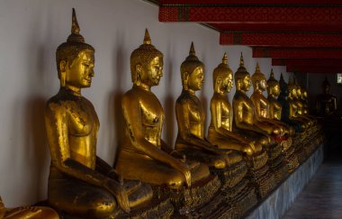 Wat Pho, Yaslanan Buda Tapınağı, Bangkok 'ta uzanan dev Buda heykeli, güzel mimarisi ve karmaşık duvar resimleriyle tanınan çarpıcı bir tapınaktır. Buda Altın Heykeli. .
