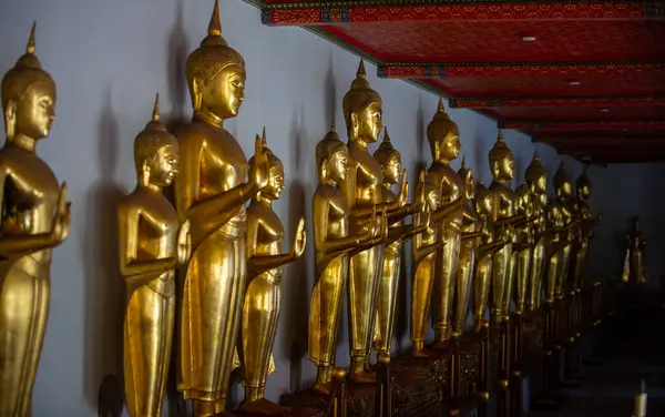 Ват Пхо Храм Склоняющегося Будды Потрясающий Храм Бангкоке Известный Своей — стоковое фото