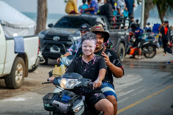 Квітня 2023 Thung Wua Laen Beach Chumphon Area Натовпи Святкують — стокове фото