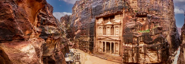 Petra Jordan Impresionante Arquitectura Importancia Histórica Así Como Estatus Como —  Fotos de Stock