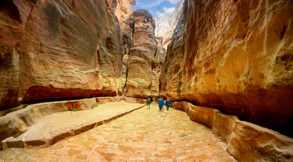Petra Jordan Etkileyici Mimari Tarihsel Öneminin Yanı Sıra Unesco Dünya — Stok fotoğraf
